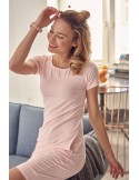 Basic-Kleid mit kurzen Ärmeln, pudrig 9967 - Online-Shop - Boutique